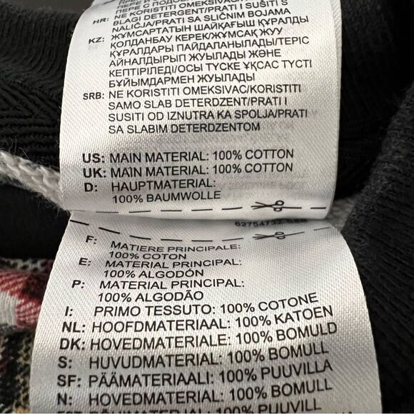 Adidas Her Studio London Sweatshirt Size M Cropped Boxy Plaid Athletic Sweater - Picture 11 of 13